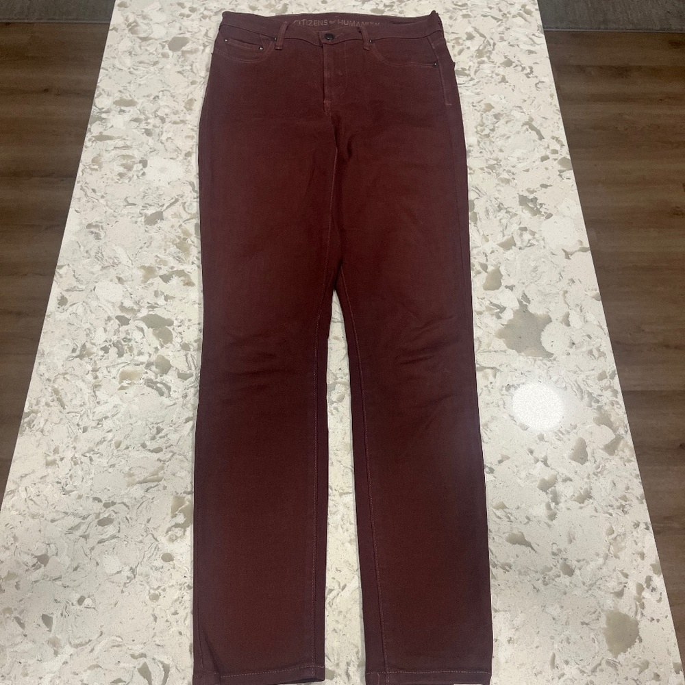 Citizens of Humanity Burgundy Skinny Jeans Woman's Size 27